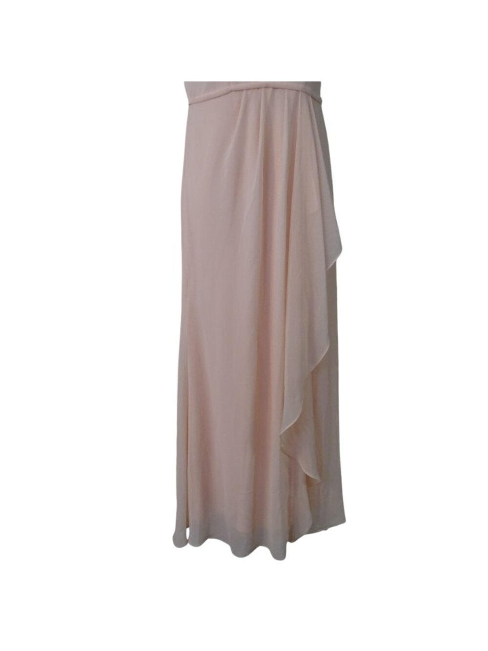 Celebrate DB Studio Cascading Off Shoulder Pink Formal Gown Dress Size 0 Wedding - Picture 3 of 8